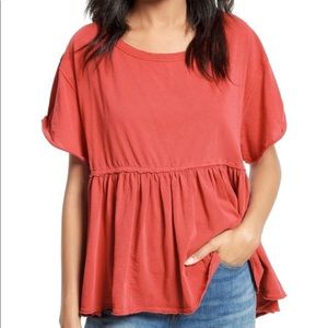 Free People Odyssey Top Burnt Sienna Red Small S